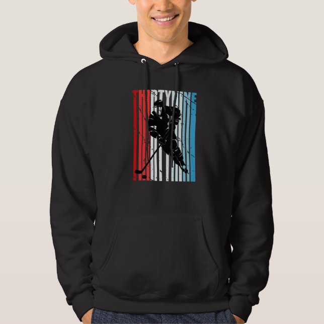 Mens Ice Hockey 39. Geburtstag Spieler Motivierend Hoodie (Vorderseite)