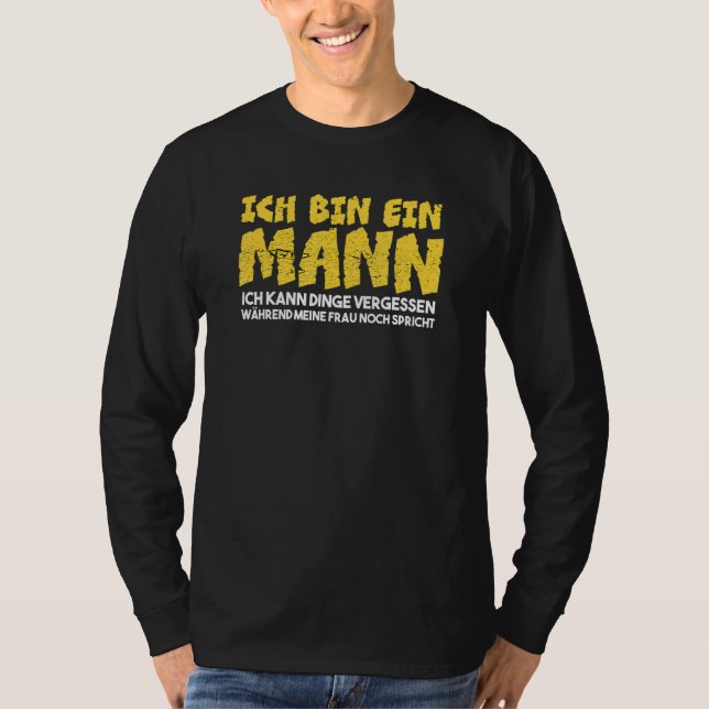 Mens Ich bin ein Mann Ich kann es T-Shirt (Vorderseite)