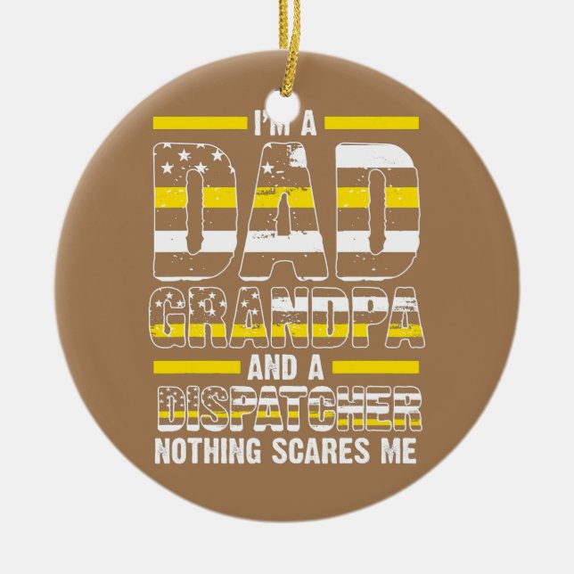 Mens Ich bin ein Opa und ein Opa des Dispatchers Keramik Ornament (Vorne)