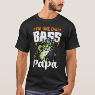 Mens Ich bin ein schlechter Bass Papa Bassangeln T-Shirt