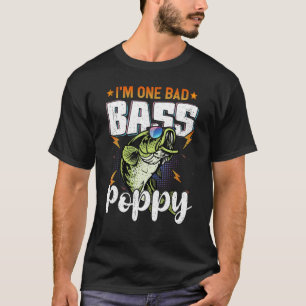Mens Ich bin ein schlechter Bass Poppy Bassangeln T-Shirt