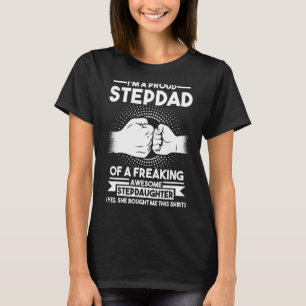 Mens Ich bin ein stolzer Stepdad von Steptochter S T-Shirt