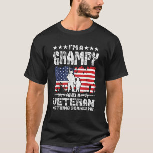 Mens ich bin Grampy und Veteran Nothing Scares Me T-Shirt