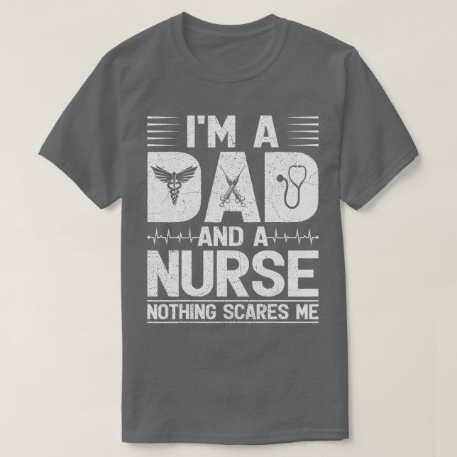 Mens ich bin Vater und Krankenschwester nichts mac T-Shirt (Design vorne)