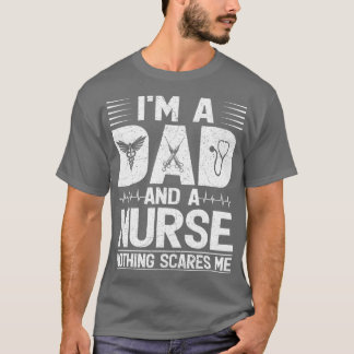 Mens ich bin Vater und Krankenschwester nichts mac T-Shirt