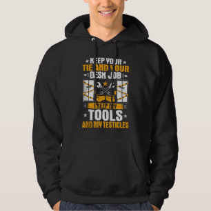 Mens Ich Halte Meine Werkzeuge Aufzugmechaniker Hoodie