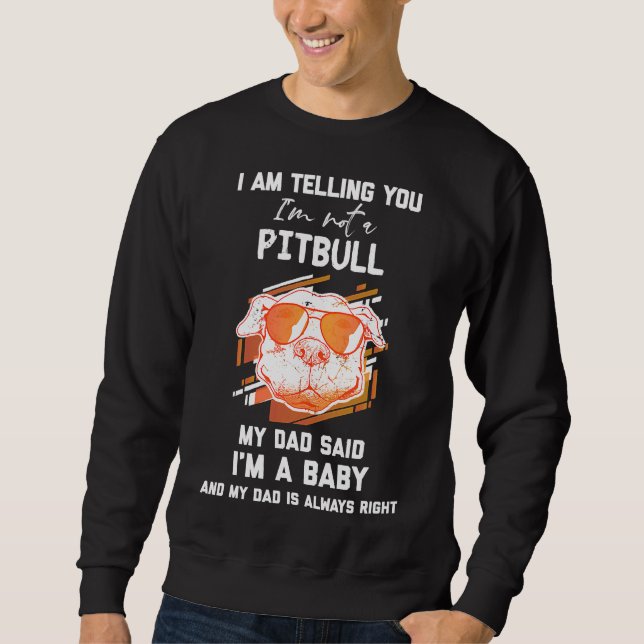Mens Ich sage dir, dass du kein Pitbull Funny Pitb Sweatshirt (Vorderseite)