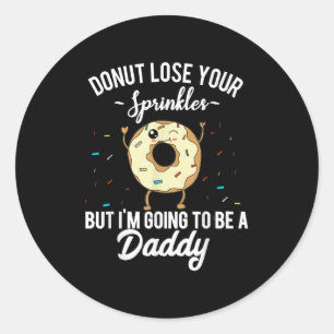 Mens Ich werde eine Daddy Funny Zitat Schwangersch Runder Aufkleber