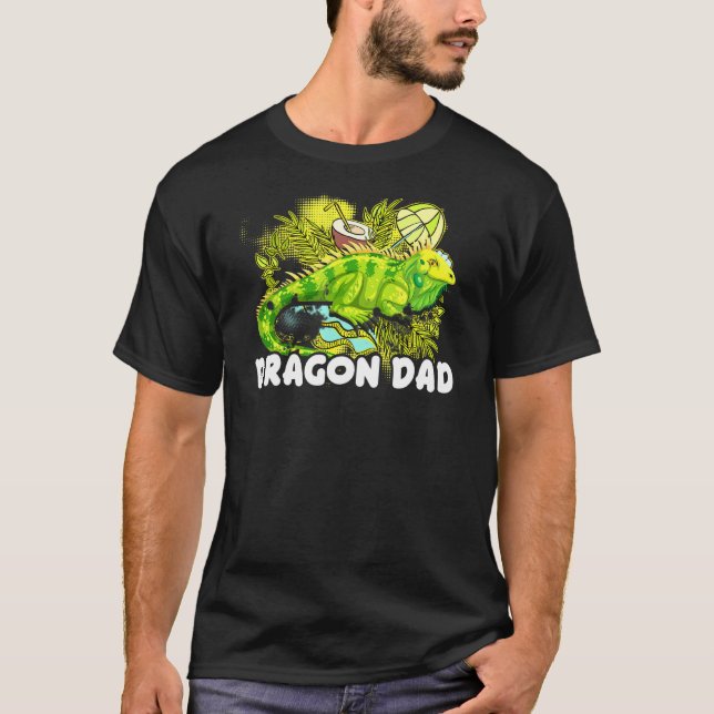 Mens Iguana Vater T-Shirt (Vorderseite)