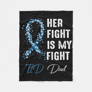 Mens ihr Kampf ist mein Kampf gegen T1d Vater Typ  Fleecedecke