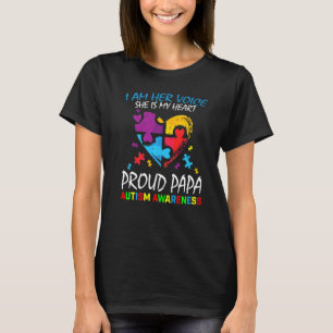 Mens Ihre Stimme Mein Herz Stolzer Papa Autismus-B T-Shirt