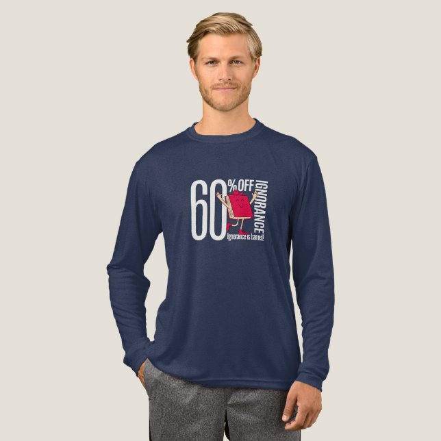 Men's Intellectual Rebellion Long Sleeve Tee: 60%  Tri-Blend Shirt (Volle Vorderseite)