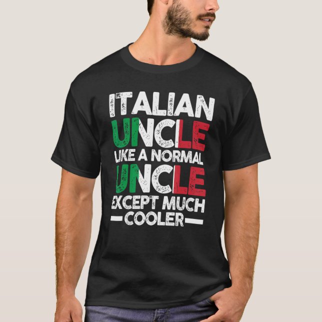 Mens Italian Uncle Italien T-Shirt (Vorderseite)