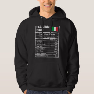 Mens Italienischer Vater Ernährung Fakten Vatertag Hoodie