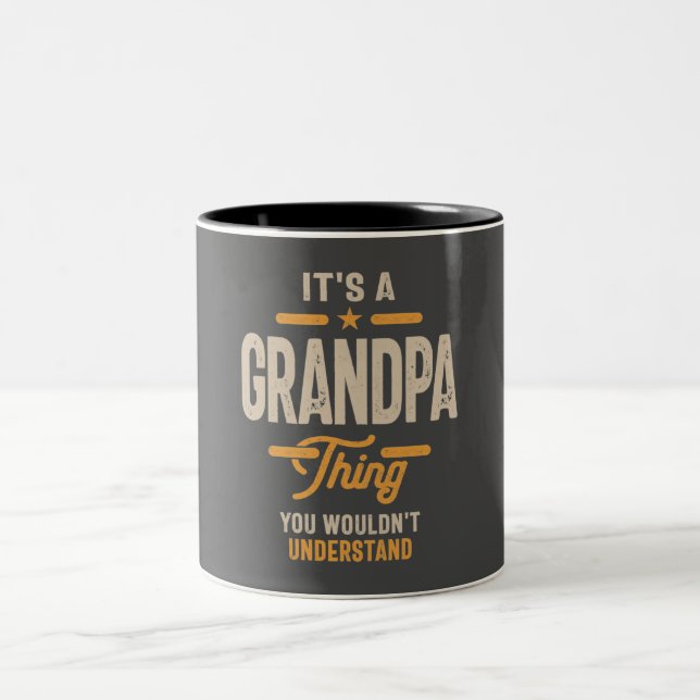Mens It's a Oma Thing Funny Vaters Grandpas Zweifarbige Tasse (Mittel)
