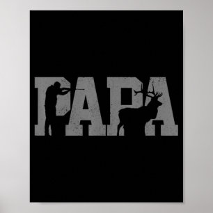Mens Jagd Papa Vatertag Vater Hirschelhunte Poster