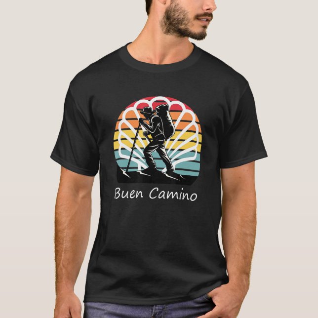 Mens Jakobsweg Camino De Santiago Compostela Pilgr T-Shirt (Vorderseite)