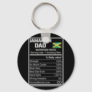Mens Jamaican Vater Nutrition Facts Fathers Day He Schlüsselanhänger