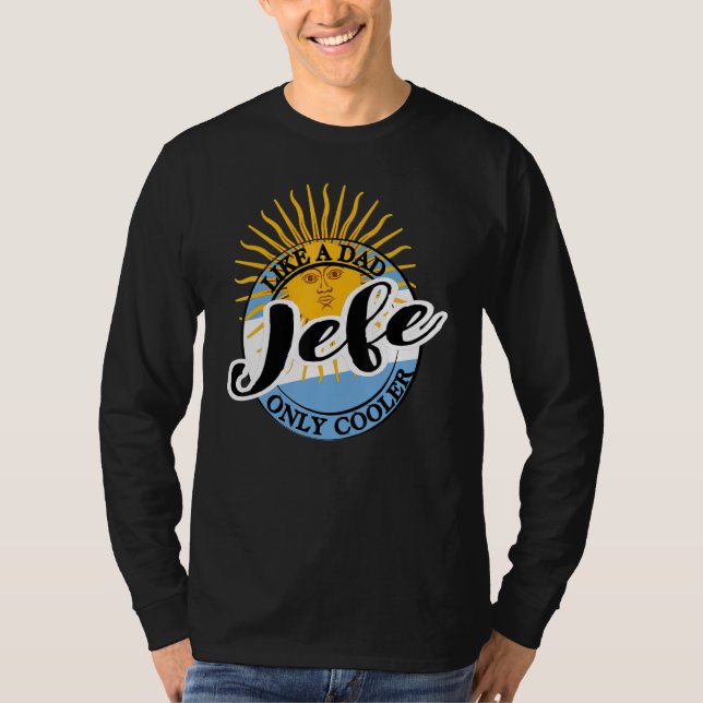 Mens Jefe Dad in Spanish Argentina T-Shirt (Vorderseite)