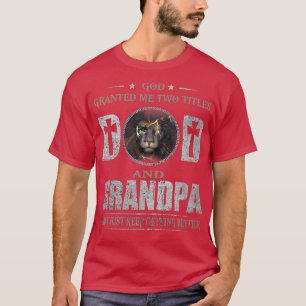 Mens Jesus Löwe Gott gewährte mir zwei Titel Papa  T-Shirt
