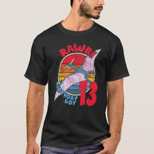 Mens Junge 13. Geburtstag I Rawr! Pterodactylus I T-Shirt