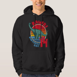 Mens Junge 14. Geburtstag I Rawr! Brachiosaurus I Hoodie
