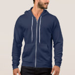 Mens Just Married Hoodie<br><div class="desc">American Apparel Soft Zip Hoodie für den Bräutigam zum Entspannen,  in marineblau dargestellt und hat Just Married Text auf der Rückseite. Passen Sie dieses Objekt an oder kaufen Sie,  wie es ist.</div>