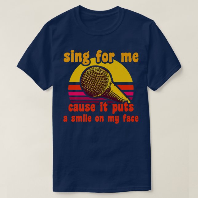 Mens Karaoke Singer Quote Party Music Singing Kara T-Shirt (Design vorne)
