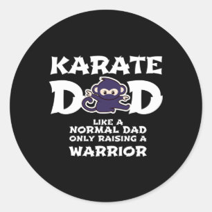 Mens Karate Vater wie ein normaler Vater ... Warri Runder Aufkleber