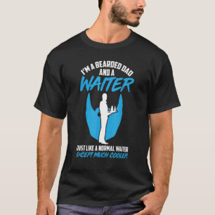 Mens Kellner Server arbeitet in der Gastronomie 2 T-Shirt