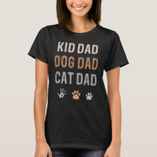 Mens Kid Hund Katze Vater Papa Vater Vater T-Shirt