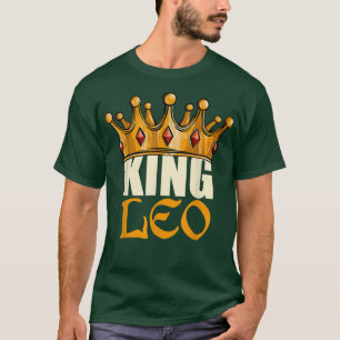 Mens King Leo Zodiac Birthday Horoscope Astrology T-Shirt