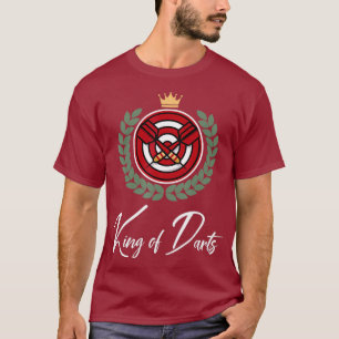 Mens King of Darts - 180 Bullseye Best Dart T-Shirt