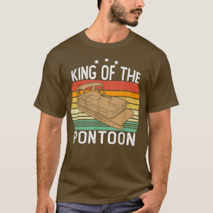 Mens King of the Pontoon Captain Boat Eigentümer S T-Shirt
