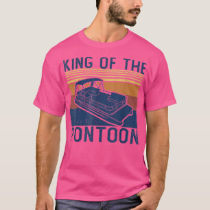 Mens King of the Pontoon Captain Boat Eigentümer V T-Shirt