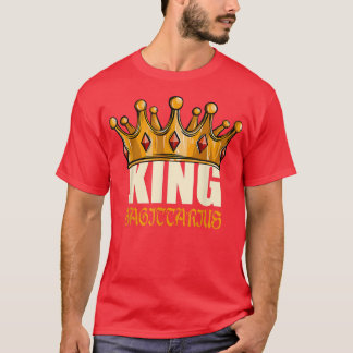 Mens King Sagittarius Zodiac Birthday Horoskop As T-Shirt