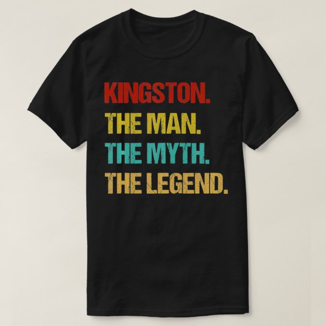 Mens Kingston der Mann der Mythos der Legende T-Shirt (Design vorne)