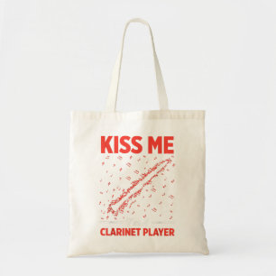 Mens Kiss Me Im Klarinet Player Funny Clarinet P Tragetasche