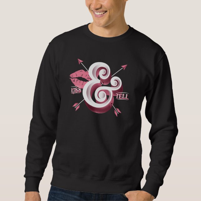 Men's Kiss & Tell Black Sweatshirt (Vorderseite)