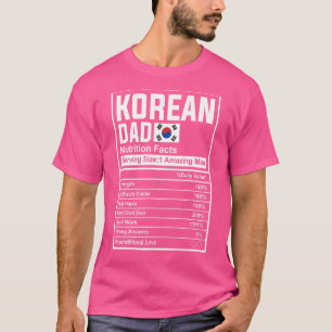 Mens koreanischer Vater Ernährung Fakten Vatertag  T-Shirt