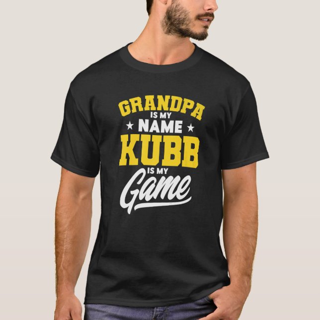Mens Kubb Grandpa Kubb ist mein Spiel Kubb Player T-Shirt (Vorderseite)