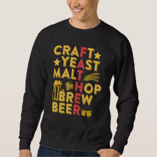 Mens Kunsthafte Malt Hop Brew Bierbrauerei Sweatshirt