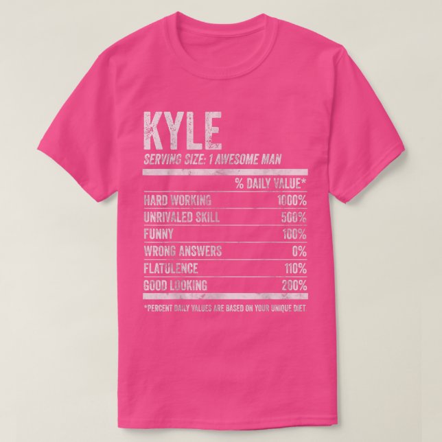 Mens Kyle Nutrition Personalisiert Name Funny Name T-Shirt (Design vorne)