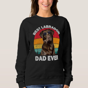 Mens Labrador Vater Vintag Brown Chocolate Labrado Sweatshirt