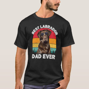 Mens Labrador Vater Vintag Brown Chocolate Labrado T-Shirt