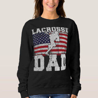 Mens Lacrosse Player Vintage US-Flagge Lacrosse Va Sweatshirt