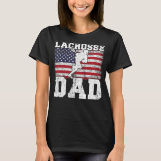 Mens Lacrosse Player Vintage US-Flagge Lacrosse Va T-Shirt