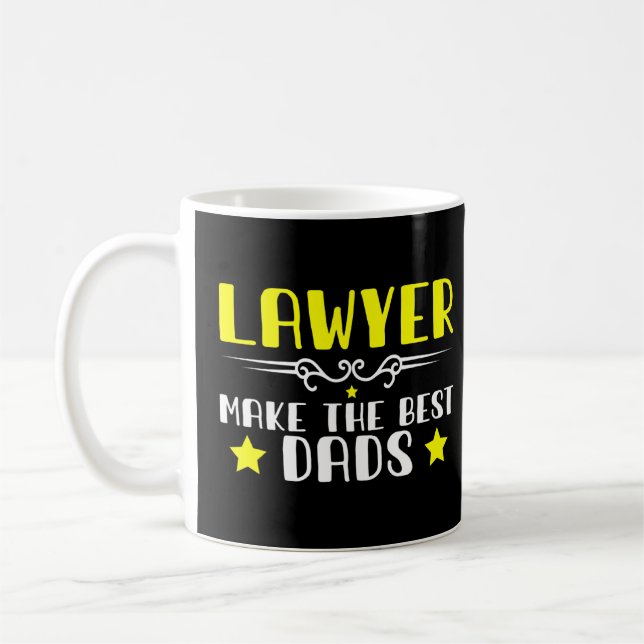 Mens Lawyer macht die besten Vater Kaffeetasse (Links)