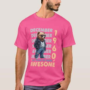 Mens Legend Dezember 1960 64. Geburtstagsbär 64 Ye T-Shirt