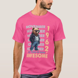Mens Legend November 1962 62. Geburtstagsbär 62 Ye T-Shirt